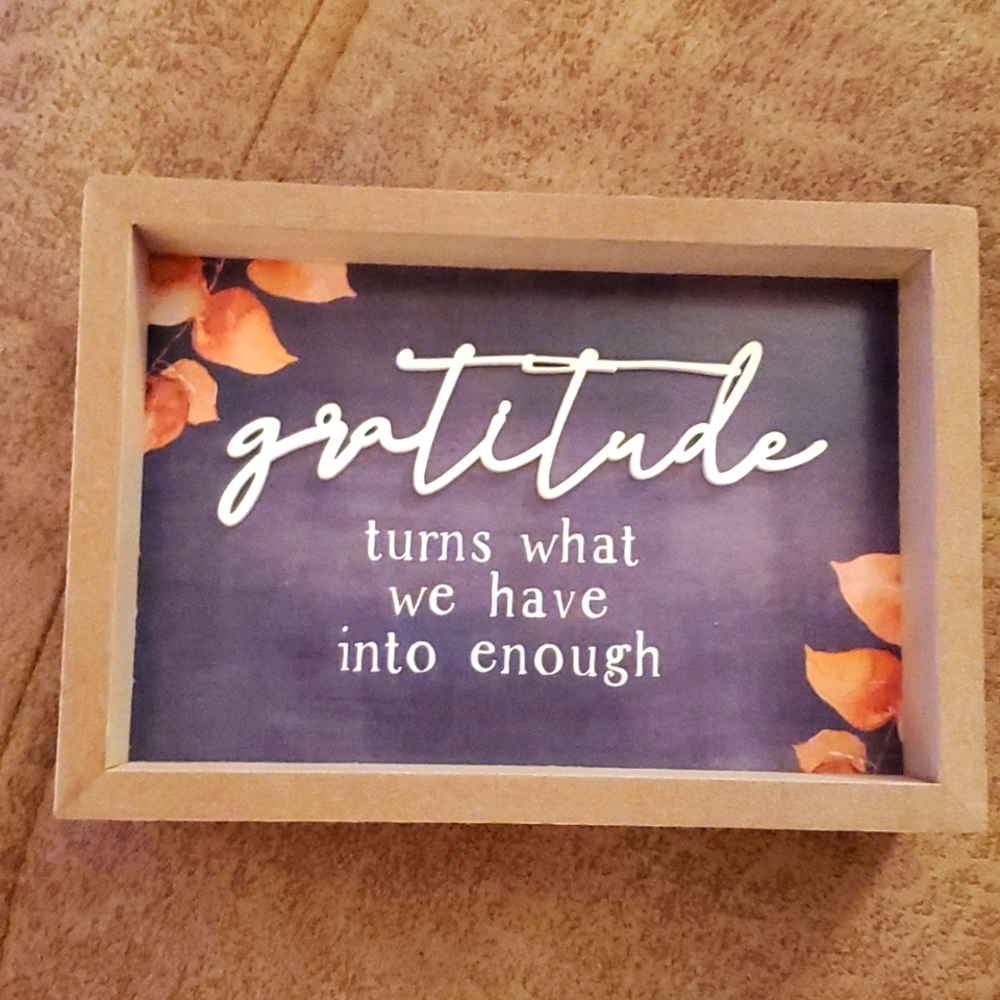 Gratitude Wooden Sign